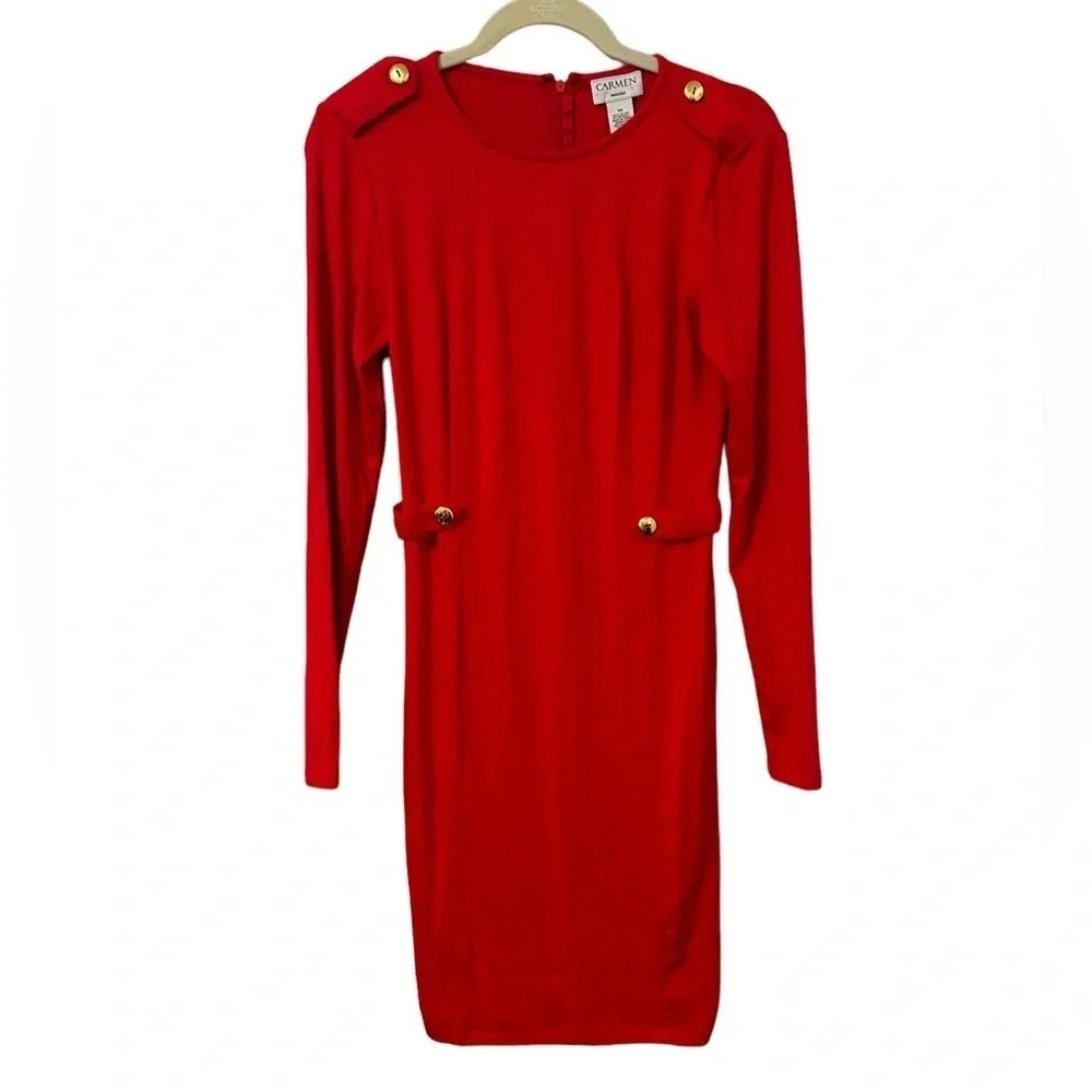 NWT CARMEN MARC VALVO LONG SLEEVE DRESS